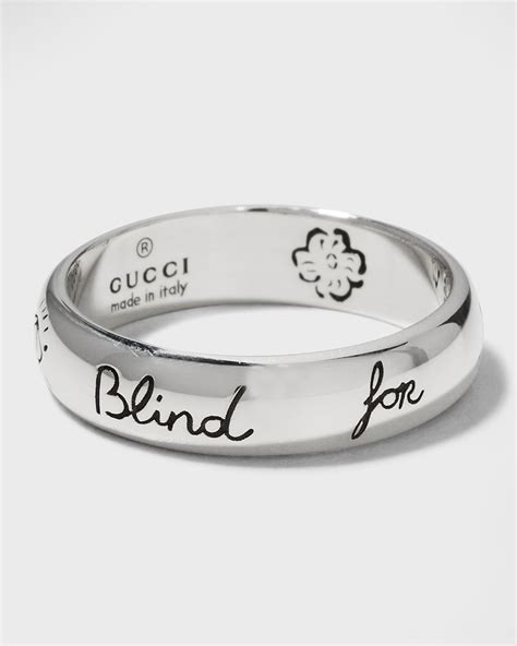 giacca gucci blind dor love|Gucci Blind for Love 5mm Sterling Silver Band Ring.